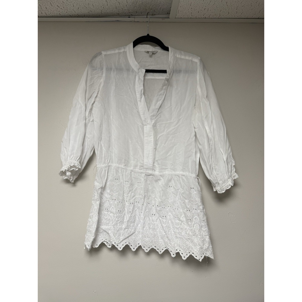 Lucky Brand Women's White Pesant Top Size S